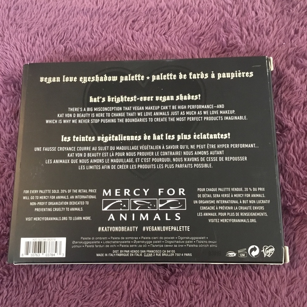 NWT Kat Von D (Vegan ) “LOVE “ Eyeshadow Palette - Picture 8 of 13